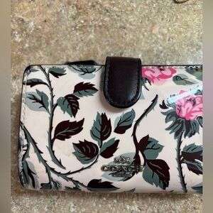 Sleeping Rose Coach Wallet - RARE